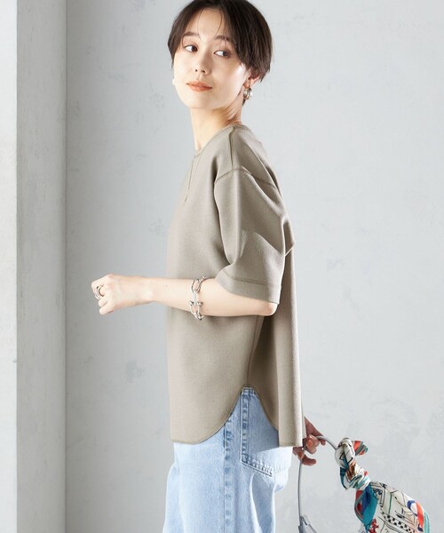 SHIPS tシャツ Tシャツ 「手洗い可能」ジョーゼット ショート