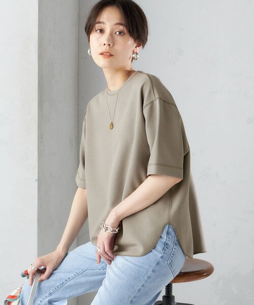 SHIPS tシャツ Tシャツ 「手洗い可能」ジョーゼット ショート