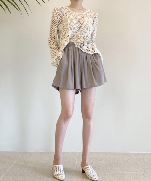 miniministore（ミニミニストア） ブラウス シャツ かぎ編みサマー 
