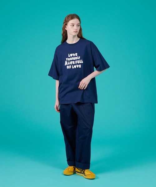 tシャツ 「UNISEX」リメイクロゴスウェット レディース メンズ CPCM tシャツ 落書き刺繍カレッジロゴスウェット レディース