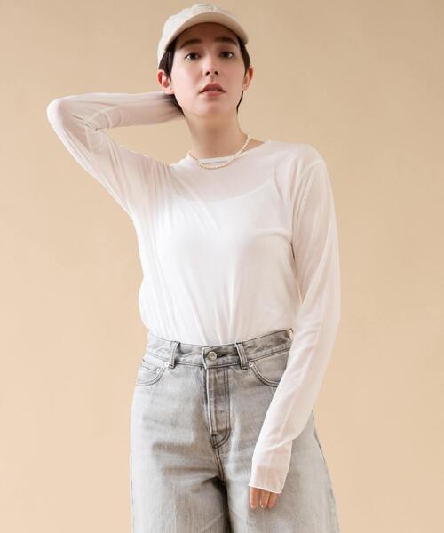 tシャツ ガーゼクループルオーバー レディース