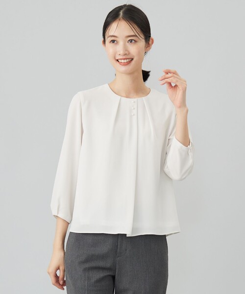 tシャツ ストレッチジョーゼット カットソー レディース