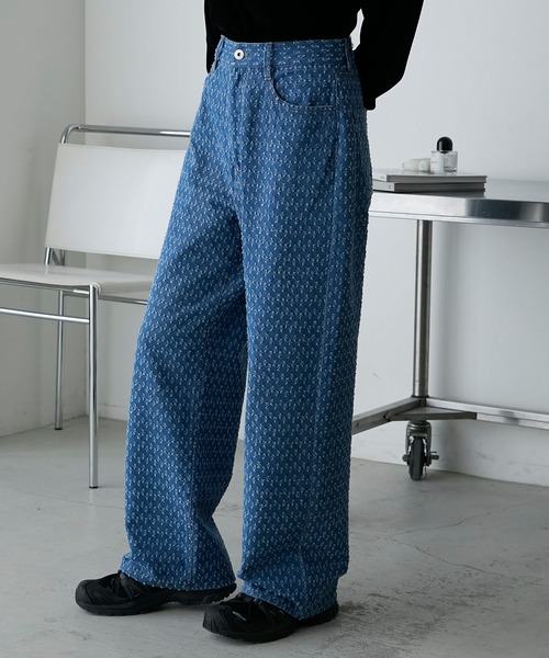 forksy. ジーンズ デニム デニムパンツ 「forksy.」ジャガード
