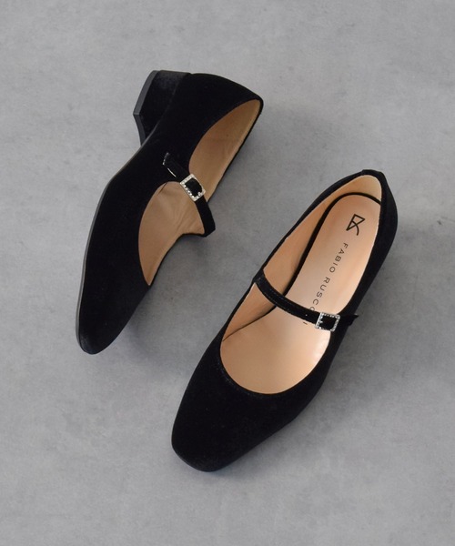 fabio rusconi 39ストラップローヒールパンプス