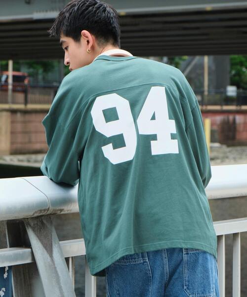 WEGO（ウィゴー） tシャツ WEGO/ナンバリングフットボールBIGロン T