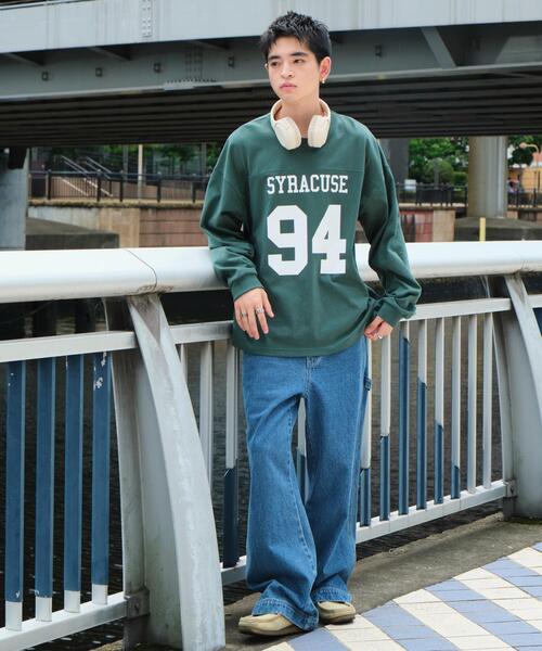 WEGO（ウィゴー） tシャツ WEGO/ナンバリングフットボールBIGロン T