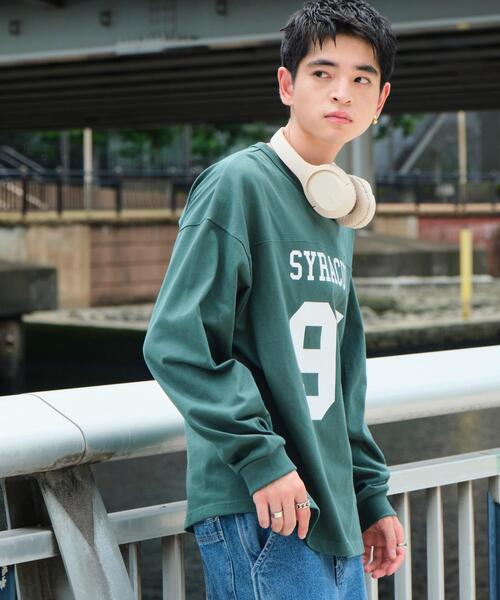WEGO tシャツ WEGO/ナンバリングフットボールBIGロン T メンズ
