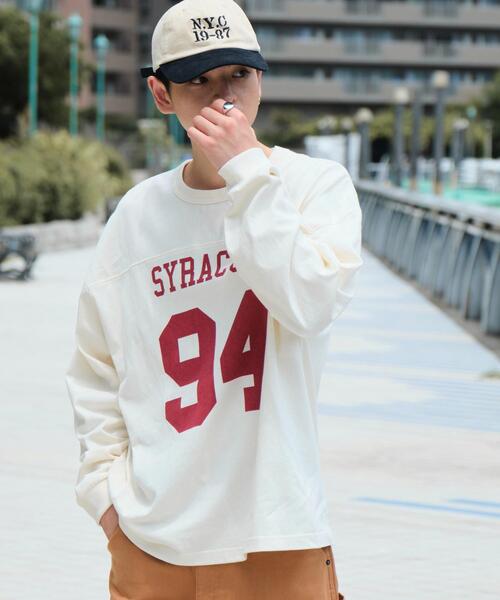 WEGO（ウィゴー） tシャツ WEGO/ナンバリングフットボールBIGロン T