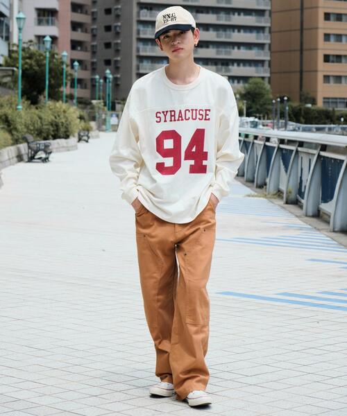 WEGO（ウィゴー） tシャツ WEGO/ナンバリングフットボールBIGロン T