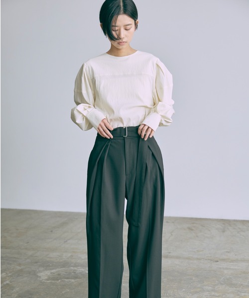 EN NEUME ブラウス シャツ Mutton Sleeve 2Way Blouse レディース