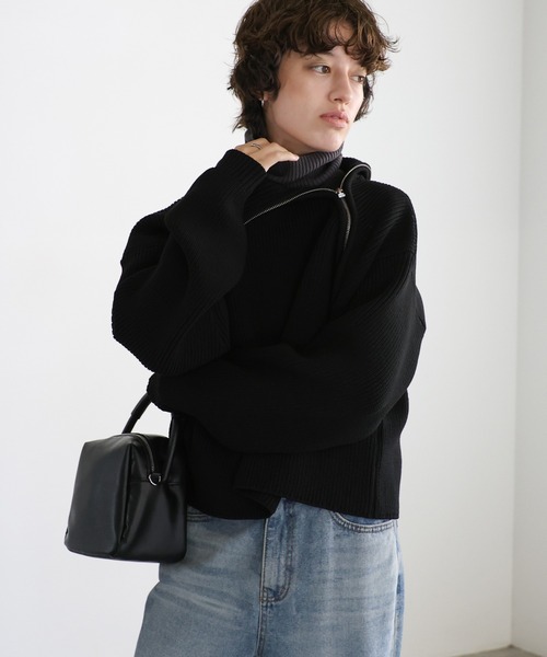 select MOCA（セレクトモカ） ニット セーター アシメジップニット