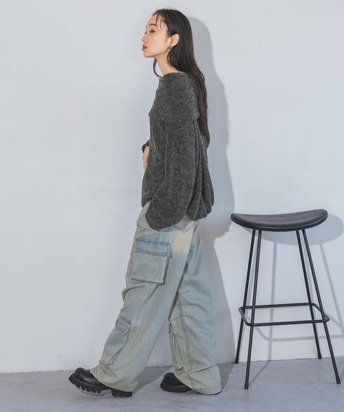JEANASIS tシャツ 2WAYブークレオフショルプルオーバー/234325