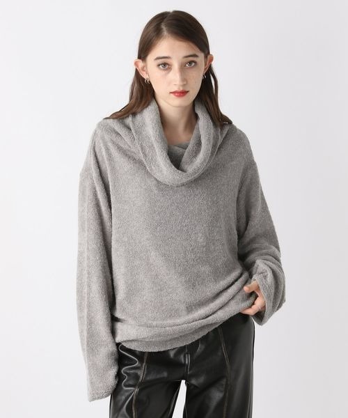 JEANASIS 2WAY ブークレオフショルプルオーバー グレー JEANASIS tシャツ 2WAYブークレオフショルプルオーバー/234325