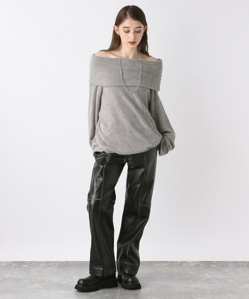 JEANASIS tシャツ 2WAYブークレオフショルプルオーバー/234325