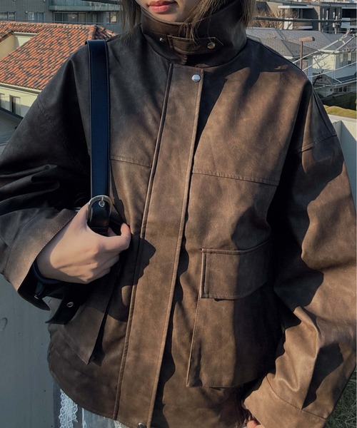 AS KNOW AS（アズノゥアズ） ブルゾン アウター 取り外し可能 ファー衿