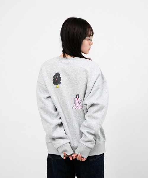 トレーナー スウェット ”FRUIT” Midori Komatsu 裏起毛クルースウェット レディース メンズ