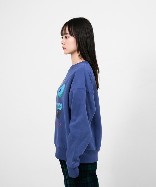 トレーナー スウェット ”FRUIT” Midori Komatsu 裏起毛クルースウェット レディース メンズ