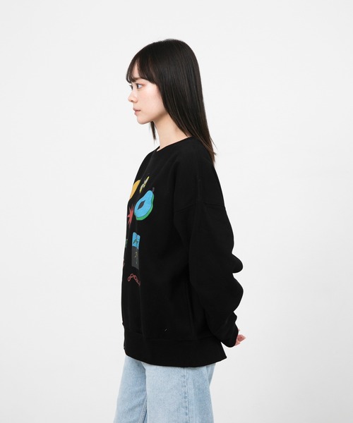 トレーナー スウェット ”FRUIT” Midori Komatsu 裏起毛クルースウェット レディース メンズ