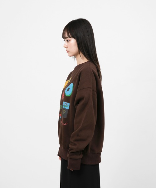 トレーナー スウェット ”FRUIT” Midori Komatsu 裏起毛クルースウェット レディース メンズ