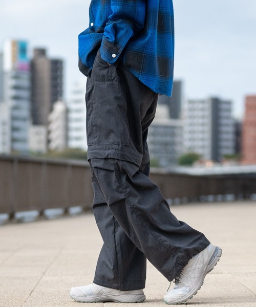 【原価ぶっ壊し割引】テクニカルコットン カーゴパンツ ROOT THREE カーゴパンツ 「3」TCウェザー 2WAY デタッチャブル