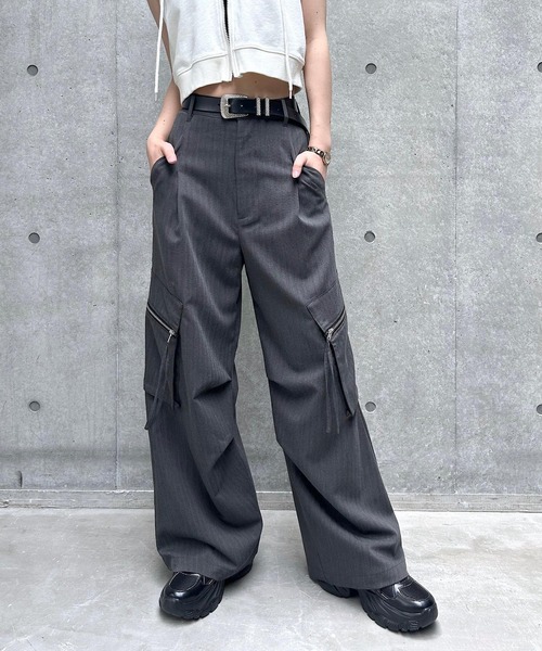 未使用 カオヨリナカミ カーゴパンツ ネイビー M メンズ レディース 33361159.jpg