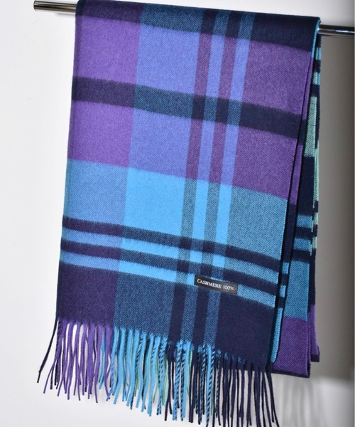kiehtova マフラー ストール 「H.O.V」cashmere wide muffler check