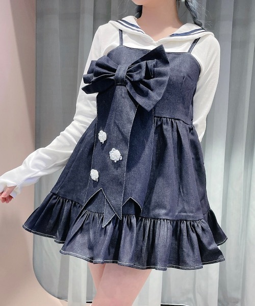 lillilly pain リボンプリーツチュニック　BLUE 2025年最新】LilLilly リボンプリーツチュニックの人気アイテム