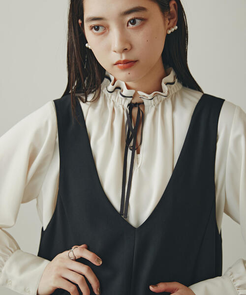 NATURAL BEAUTY BASIC ツイードジレ　ブラウスセット NATURAL BEAUTY BASIC ツイードジレブラウスセット