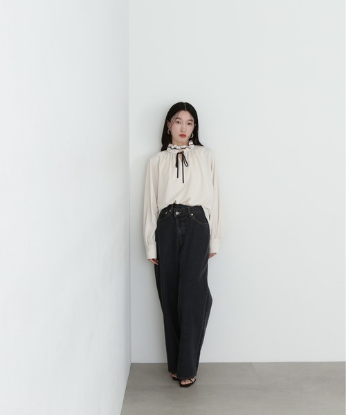 極美品 セオリー ボウタイ ブラウス キャメル とろみ バンドカラー リボン 楽天市場】ブラウス ボウタイ 長袖 レディース 通勤シャツ リボン付き