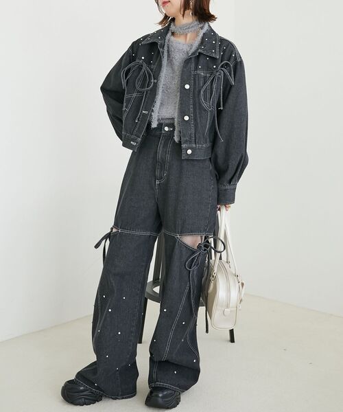 MAJESTIC LEGON ジーンズ デニム デニムパンツ サイドスリット
