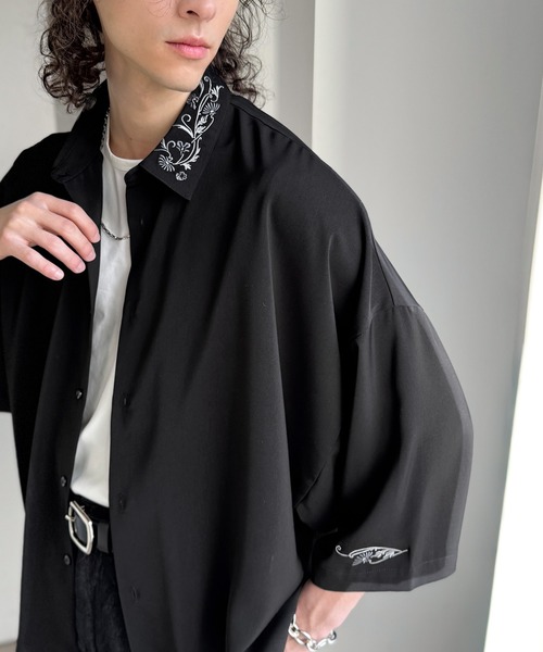 Classical Origin シャツ 「雰囲気アガる。」衿刺繍ドレープドルマン