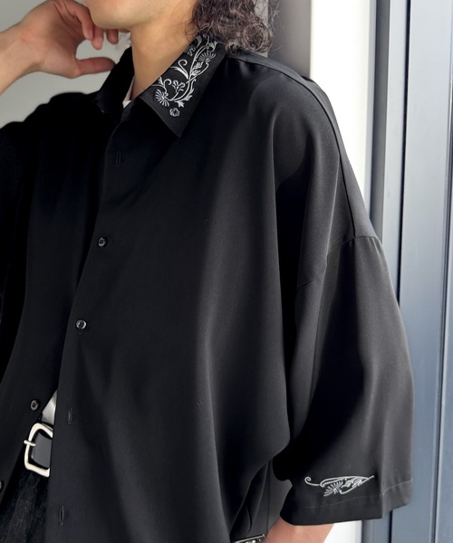 Classical Origin シャツ 「雰囲気アガる。」衿刺繍ドレープドルマン