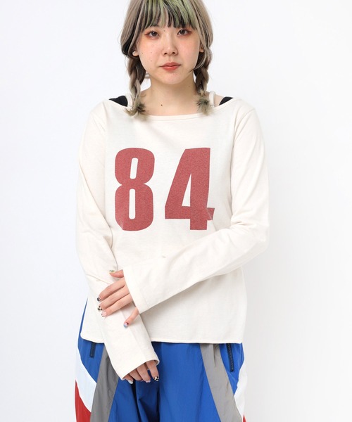 tシャツ M2376 オフショルナンバリングプルオーバー レディース RNA tシャツ M2376 オフショルナンバリングプルオーバー