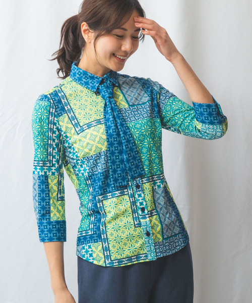 NARACAMICIE（ナラカミーチェ） tシャツ 「NARACAMICIE」パッチワーク