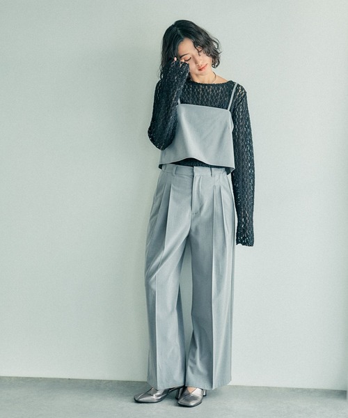LEPSIM（レプシィム） パンツ TRタックパンツ 242649 レディース