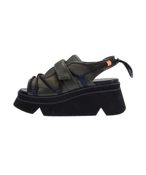 新品un3dウェーブコードボリュームソールサンダル36 UN3D. サンダル WAVE CODE VOLUME SOLE SANDAL / ウェーブコード