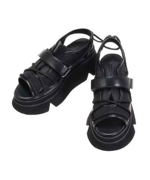 新品un3dウェーブコードボリュームソールサンダル36 UN3D. サンダル WAVE CODE VOLUME SOLE SANDAL / ウェーブコード