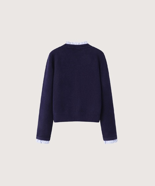 LA POMME petit カーディガン Frill Piping Cardigan レディース