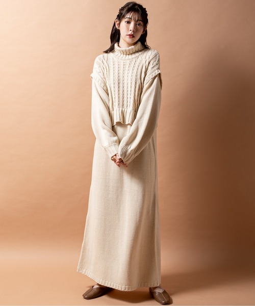 「MILLION CARATS」 ニットワンピース FREE ブラウン レディース_画像5