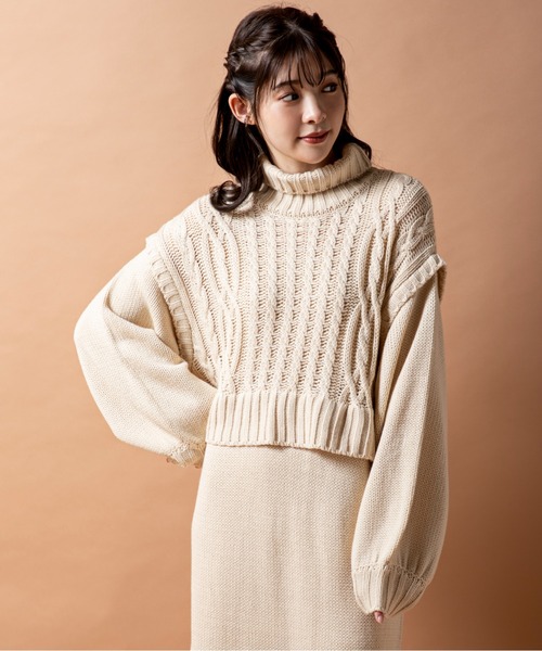 「MILLION CARATS」 ニットワンピース FREE ブラウン レディース_画像8