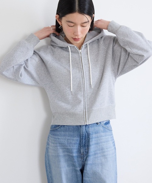 AMERICAN HOLIC トレーナー スウェット ラメミニ裏毛ショートZIP
