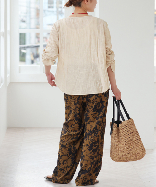 ブラウス シャツ コットンクレープクルーネックブラウス レディース JOURNAL STANDARD relume ブラウス シャツ コットンクレープ