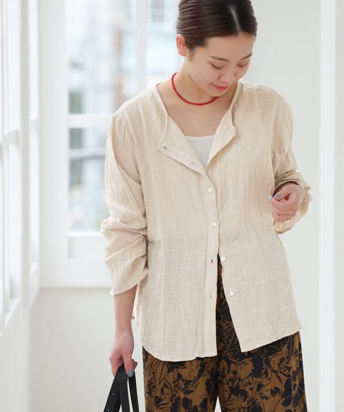 「JOURNAL STANDARD relume」 長袖シャツ FREE グレー レディース JOURNAL STANDARD relume 「JOURNAL relume」 長袖シャツ FREE