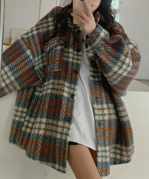 「CREARE -LINO-」 ステンカラーコート FREE ネイビー レディース_画像3