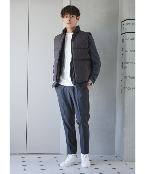 NANO universe 「NANO universe」 ダウンベスト S ブラック メンズ