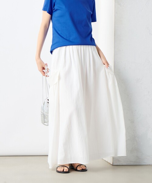 【新品】TFW49 ホワイト スカート ポケット付き 新品】TFW49 ホワイト スカート ポケット付き 新品】TFW49 ホワイト