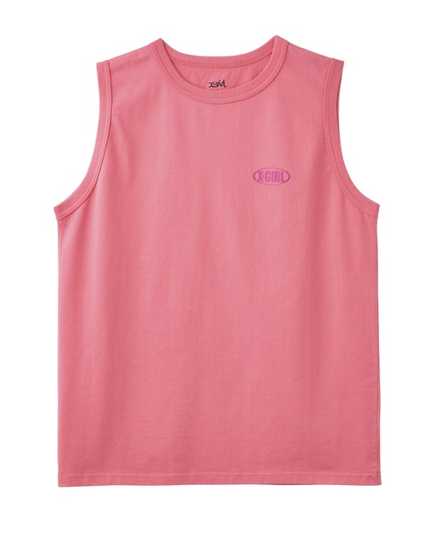 X-girl タンクトップ ノースリーブ OVAL LOGO TANK TOP