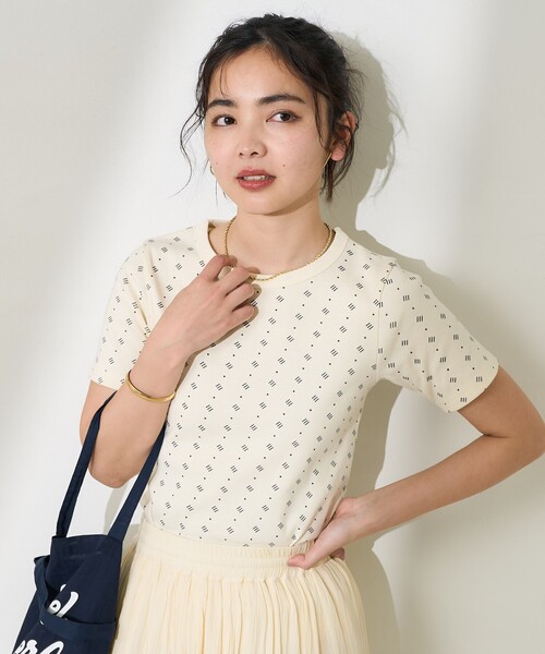 tシャツ フライスフレアTシャツ レディース atONE tシャツ コットンフライス5分袖Tシャツ レディース