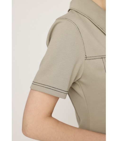 【 最終セール中 】フロントジップ サイドプリーツ ショート ワンピース SLY SLY ワンピース FRONT ZIP SIDE PLEATS S/OP フロントジップ