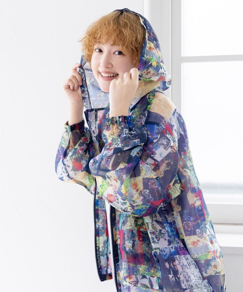 【ScoLar】スカラー アートフラワー シアーパーカー タグ付未使用 セール】551235：花柄シアーブルゾン（パーカー）｜iS ScoLar